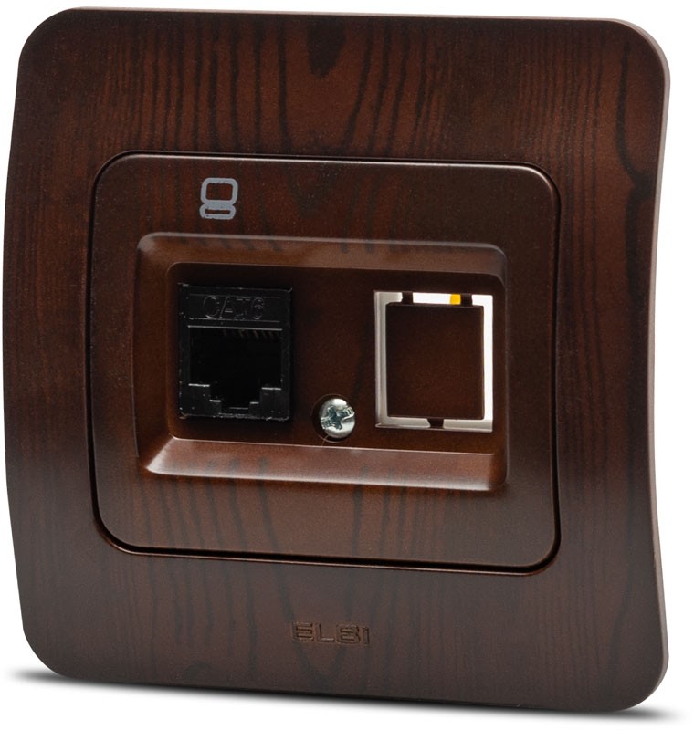 Jazz priza UTP 1XRJ45, nuc închis, Elbi - imagine 4
